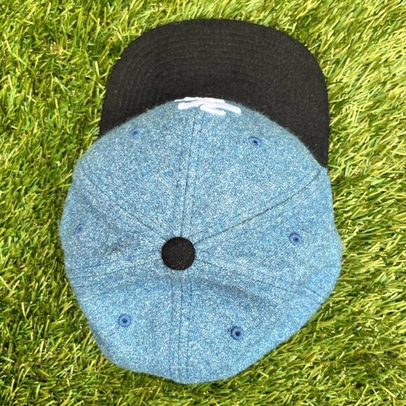 Hurley Wool Blend SnapBack Two-Tone Textured Cursive Logo Adjustable Hat - Picture 3 of 7